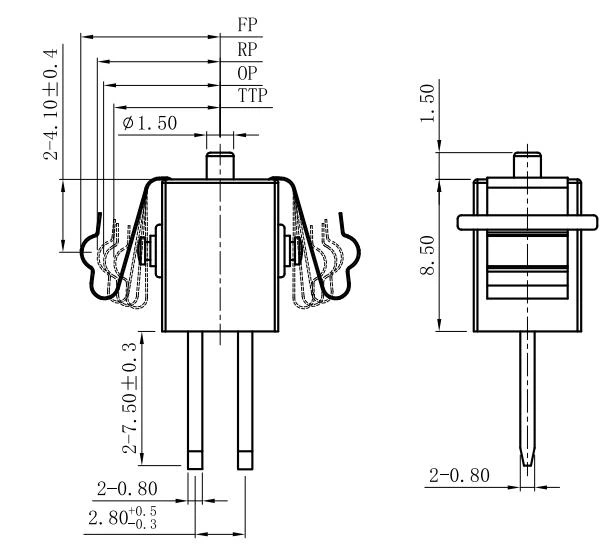 tact switch drawing